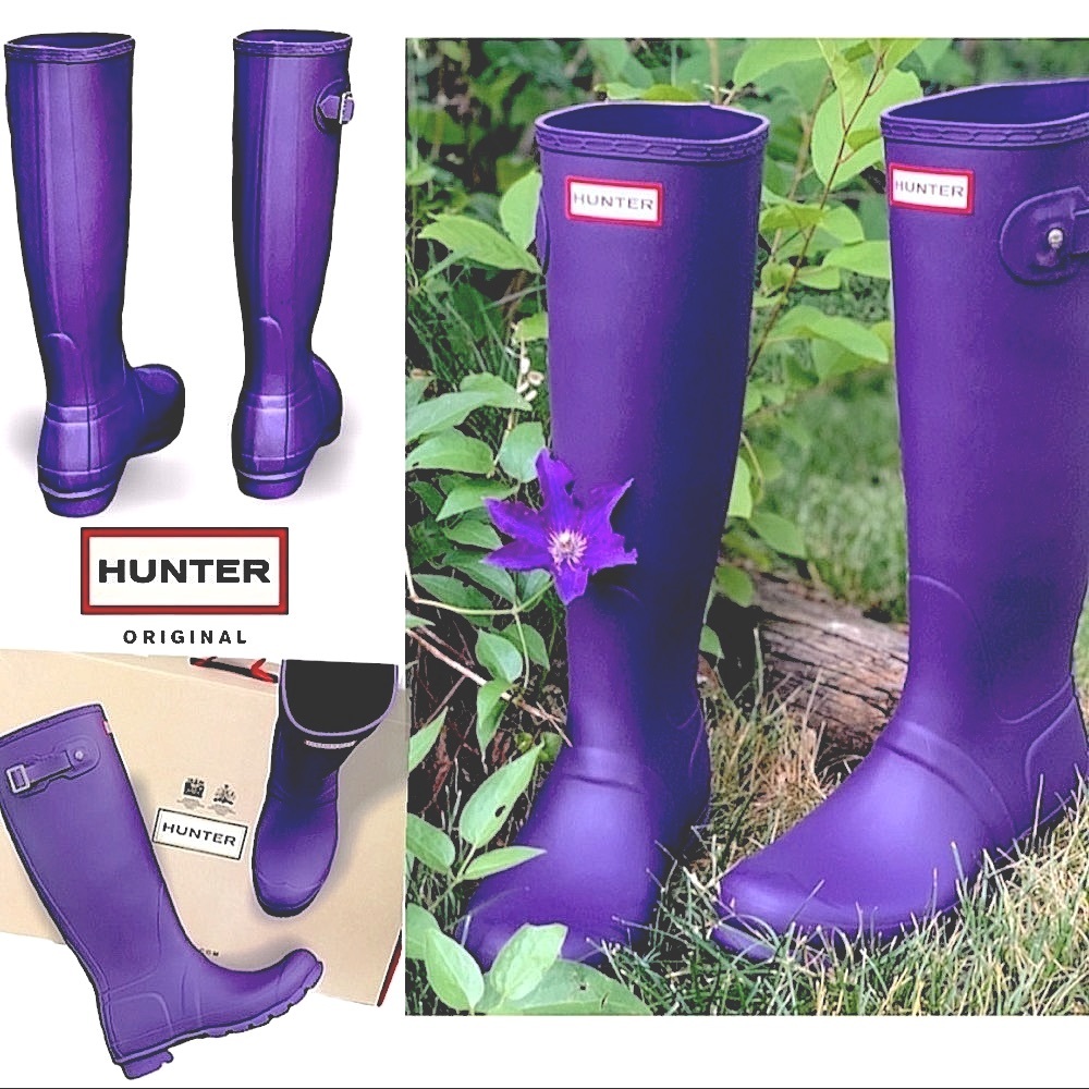 Hunter Original Tall Sovereign Purple Rain Boots - Picture 11 of 12
